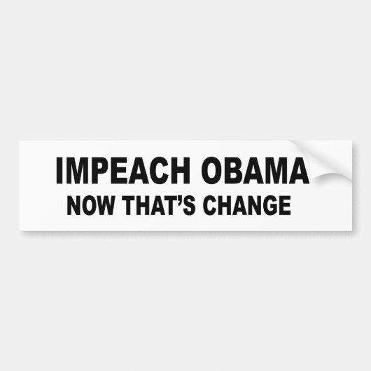 Beleef Obama - nu dat verandert Bumpersticker (Voorkant)