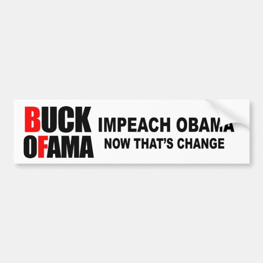 Beleef Obama - nu dat verandert Bumpersticker (Voorkant)