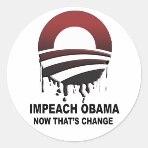 Beleef Obama - nu dat verandert Ronde Sticker