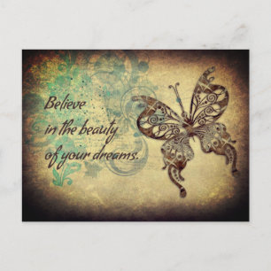 Beleef Quote Butterfly Briefkaart