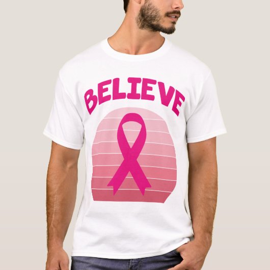 Beleef roze lintremmer T-Shirt (Voorkant)
