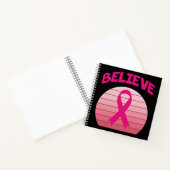 Beleef roze ribbon Retro Journal Notitieboek (Binnen)