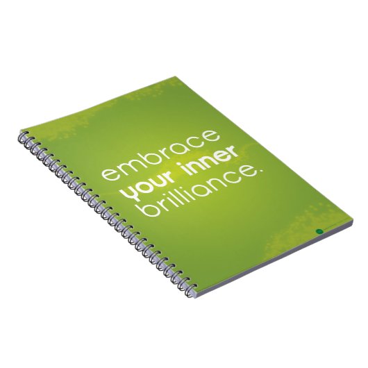 Beleef uw binnenste brillance notebook notitieboek (Rechterzijde)