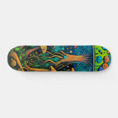 Beleef Wonderland op Wielen: Magic Mushroom Persoonlijk Skateboard (Horizontaal)