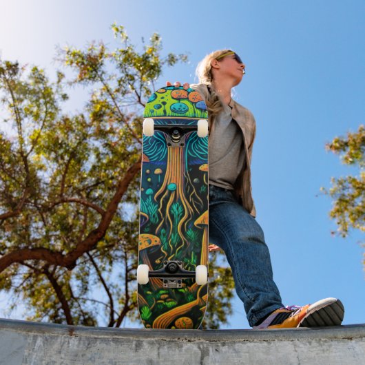Beleef Wonderland op Wielen: Magic Mushroom Persoonlijk Skateboard (Buiten 1)