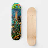 Beleef Wonderland op Wielen: Magic Mushroom Persoonlijk Skateboard (Voorkant)