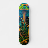 Beleef Wonderland op Wielen: Magic Mushroom Persoonlijk Skateboard (Voorkant)