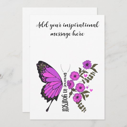 Beleef zelf een aangepaste briefkaart (Voorkant / Achterkant)