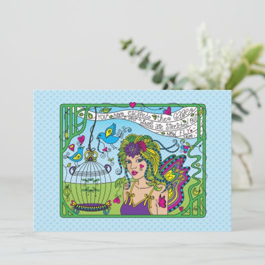 Beleef zelf met uw flatkaart van 7 x 5 inch (Staand voorkant)