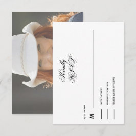 beleefd afspelen cowboy foto elegante moderne RSVP Kaartje