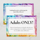 BELEEFD geen kinder bruiloft etherische bloei Informatiekaartje (Voorkant / Achterkant)