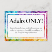 BELEEFD geen kinder bruiloft etherische bloei Informatiekaartje (Voorkant)