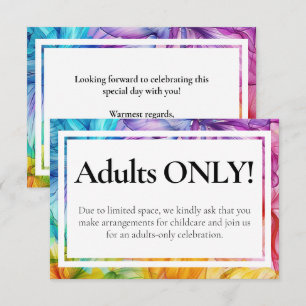 BELEEFD geen kinder bruiloft etherische bloei Informatiekaartje