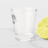 Beleefd maar bitter als de hel sarcastisch shot glas (Rechts)