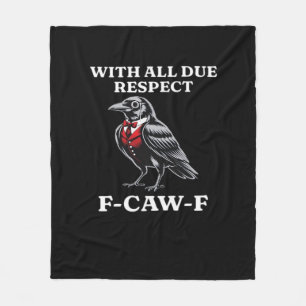 Beleefde F-Caw-F Fleece Deken