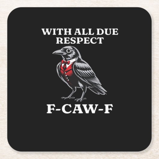Beleefde F-Caw-F Kartonnen Onderzetters (Voorkant)