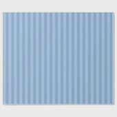 Beleefde Lichtblauwe Monochrome Verticale Strepen Cadeaupapier (Vlak)