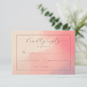 Beleefde Pastel Gradiënt RSVP Kaartje (Staand voorkant)