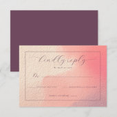 Beleefde Pastel Gradiënt RSVP Kaartje (Voorkant / Achterkant)