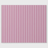 Beleefde Roze Monochrome Verticale Strepen Cadeaupapier (Vlak)