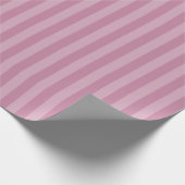 Beleefde Roze Monochrome Verticale Strepen Cadeaupapier (Hoek)