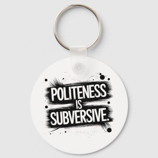 Beleefdheid is subversief sleutelhanger (Achterkant)