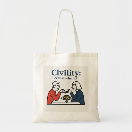 Beleefdheid: waarom niet! tote bag (Voorkant)