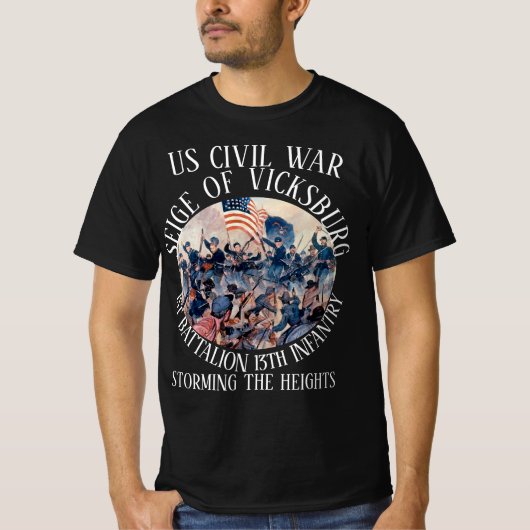BELEG VAN VICKSBURG - AMERIKAANSE BURGEROORLOG 1E  T-SHIRT (Voorkant)