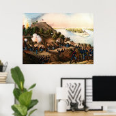 Beleg van Vicksburg Ulysses S. Grant 1888 Poster (Thuiskantoor)