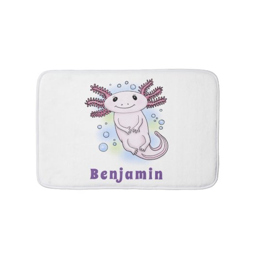 Belegend pink axolotl badmat (Voorkant)