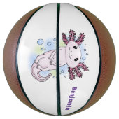 Belegend pink axolotl basketbal (Verticaal)
