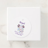 Belegend pink axolotl bedankjes labels (In situ)