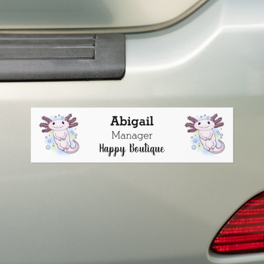 Belegend pink axolotl bumpersticker (Op auto)
