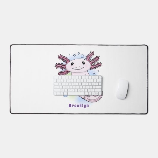 Belegend pink axolotl bureaumat (Keyboard & Muis)