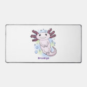 Belegend pink axolotl bureaumat (Voorkant)