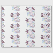 Belegend pink axolotl cadeaupapier (Vlak)