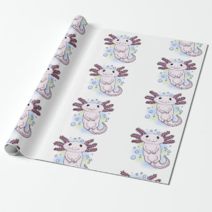 Belegend pink axolotl cadeaupapier