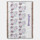 Belegend pink axolotl deken (Voorkant Verticaal)