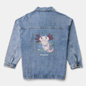 Belegend pink axolotl denim jacket (Achterkant)