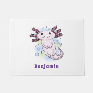Belegend pink axolotl deurmat