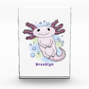 Belegend pink axolotl fotoblokken