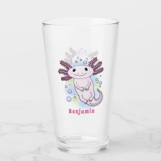 Belegend pink axolotl glas (Achterkant)
