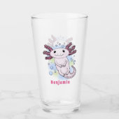 Belegend pink axolotl glas (Voorkant)