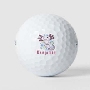 Belegend pink axolotl golfballen