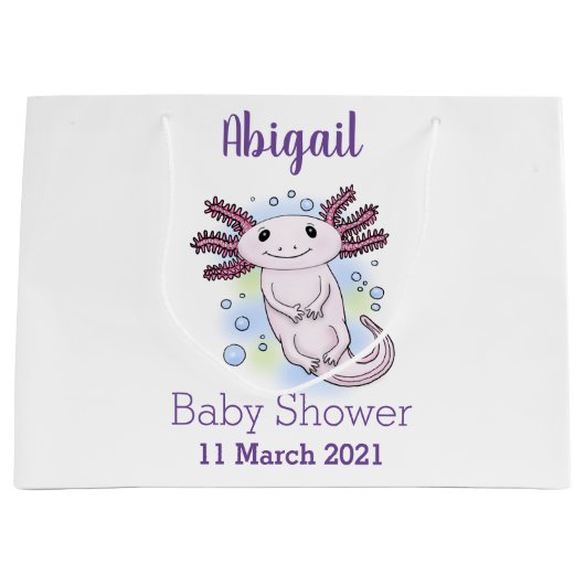Belegend pink axolotl groot cadeauzakje (Voorkant)