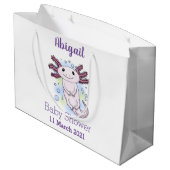 Belegend pink axolotl groot cadeauzakje (Achterkant Gekanteld)