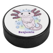 Belegend pink axolotl hockey puck (3/4)