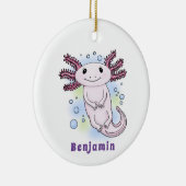 Belegend pink axolotl keramisch ornament (Rechts)