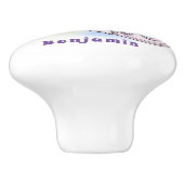 Belegend pink axolotl keramische knop (Zijkant)