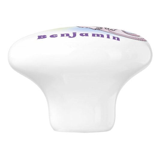 Belegend pink axolotl keramische knop (Zijkant)